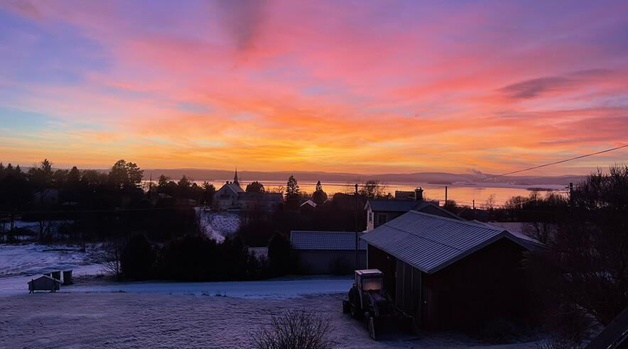 Utsikten från vår bas i Söråker